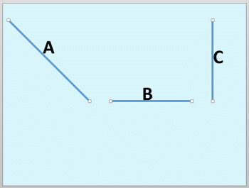 Change a Diagonal Line to a Horizontal or Vertical Line in PowerPoint 2013 for Windows