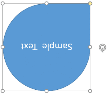 Rotate Text 180° within Shapes in PowerPoint 2016 for Windows