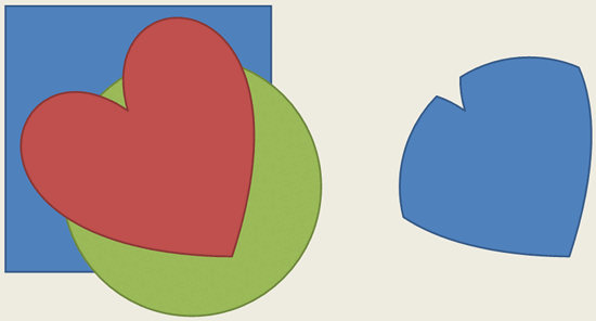 Sample showing use of the Shape Intersect command