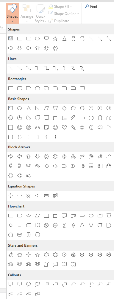 Shapes in PowerPoint