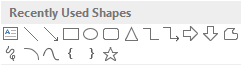 Recently Used Shapes