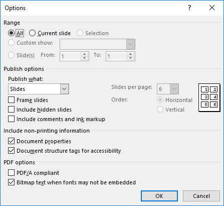 Options Dialog box