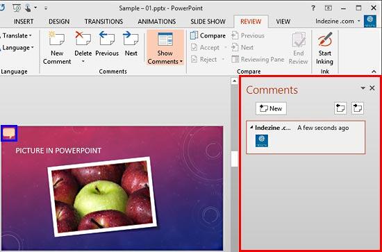 Comment icon and Task Pane Comment icon and Task Pane