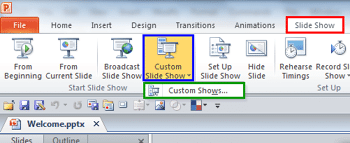 Learn PowerPoint 2010 for Windows: Creating Custom Slide Shows