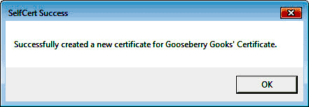 Certificate Created
