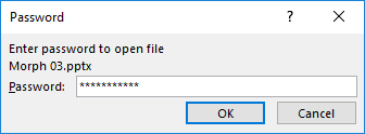 Password to open Password to open