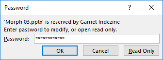 Password to modify Password to modify