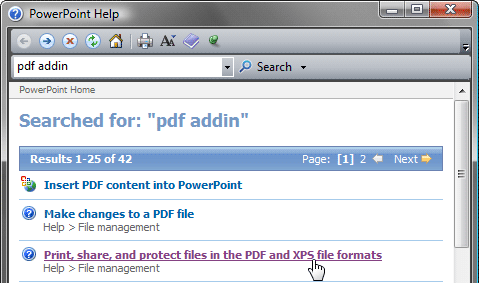 PDF add-in