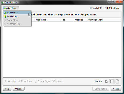 Combine Files Combine Files