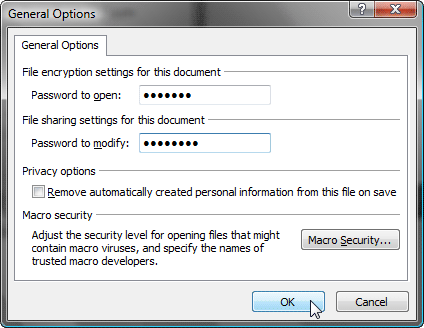 General Options General Options