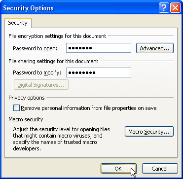 Security Options