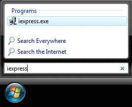 Launching Iexpress