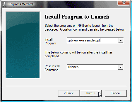 Install program to launch