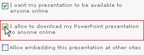 Allow everyone online to download the presentation