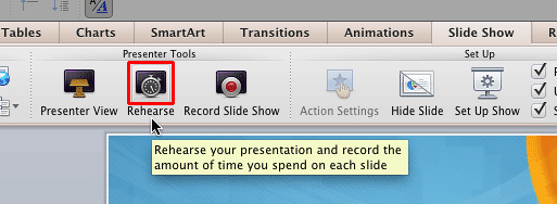 Rehearse button Rehearse button