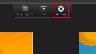 Exit Show button Exit Show button