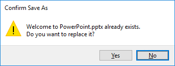 Do you want to replace an existing file? Do you want to replace an existing file?