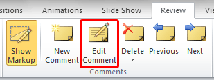 Edit Comment button Edit Comment button