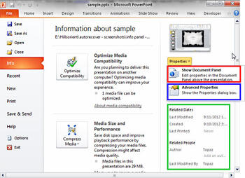 Learn PowerPoint 2010 for Windows: Advanced Presentation Properties