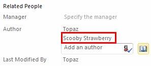 Selected contact added as author Selected contact added as author