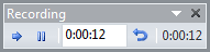 Recording toolbar Recording toolbar