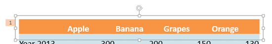 First table row animated First table row animated
