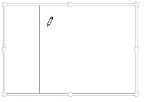 Complete vertical line drawn Complete vertical line drawn