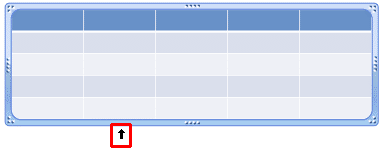 Cursor changed to an arrow pointing the column Cursor changed to an arrow pointing the column