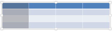 Table Column selected Table Column selected