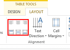 powerpoint table cell vertical alignment