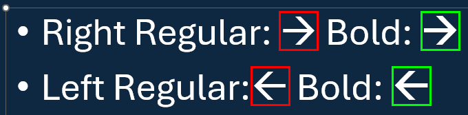 Arrows made bold