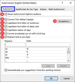 AutoCorrect Options in PowerPoint 365 for Windows
