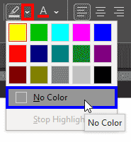Choose the No Color option in PowerPoint 365