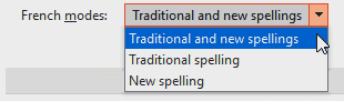 French spelling options in PowerPoint 365