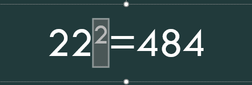 Text formatted as Superscript in PowerPoint for Windows