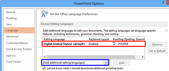 Add and Remove Proofing Dictionaries for Foreign Languages in ...