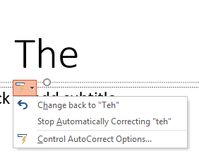 AutoCorrect button - Indezine AutoCorrect button