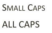 Text applied with Small Caps and All Caps options - Indezine Text applied with Small Caps and All Caps options