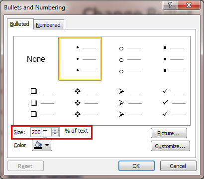 Size value is changed - Indezine Size value is changed