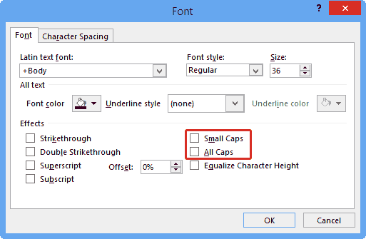 how to convert text to small caps in word