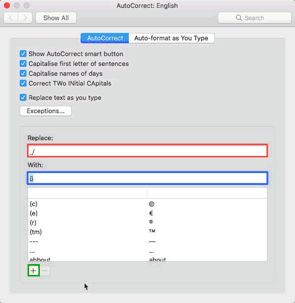 quick key for bullet point on powerpoint mac