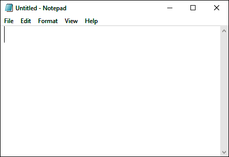 Place your insertion point in Notepad