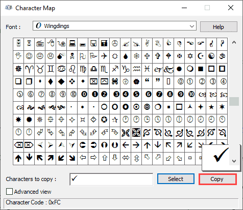 keyboard shortcut for checkmark mac