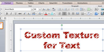 Learn PowerPoint 2011 for Mac: Using Custom Textures as Fill for Text