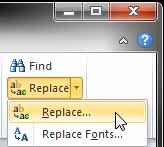 Replace button drop-down menu - Indezine Replace button drop-down menu