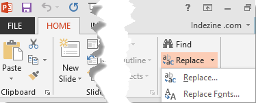 Replace drop-down menu - Indezine Replace drop-down menu