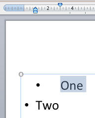 Bullet character's position unaffected even after moving the First Indent Marker - Indezine Bullet character's position unaffected even after moving the First Indent Marker