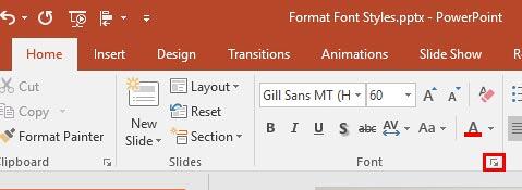Dialog launcher within the Font group - Indezine Dialog launcher within the Font group
