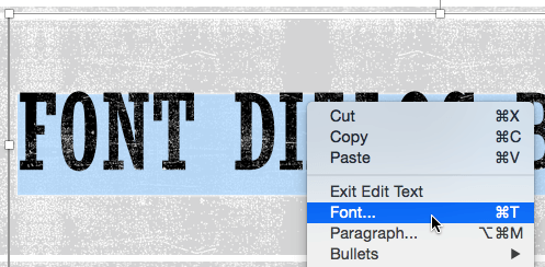 Font option selected - Indezine Font option selected