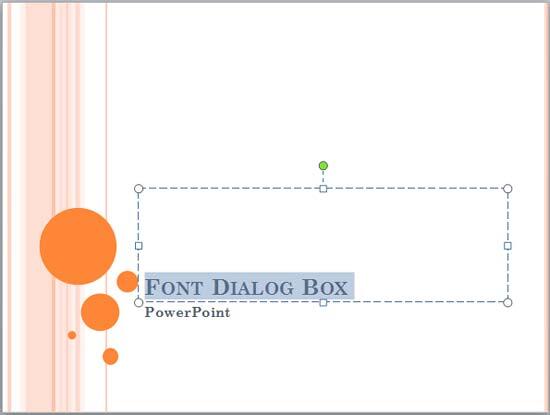 Text selected on the slide - Indezine Text selected on the slide